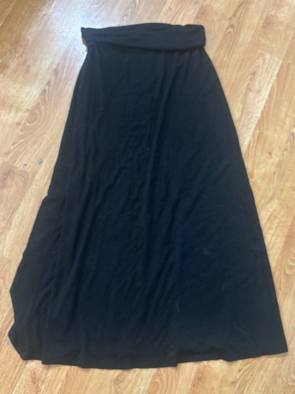 GAP Black Fold-Over Waist Maxi Skirt